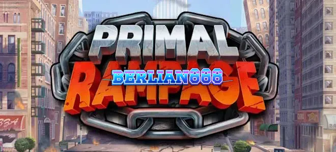Tampilan visual hutan kuno dan simbol kera dalam game slot Primal Rampage